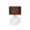 Lampe à poser Forma blanche, tissu