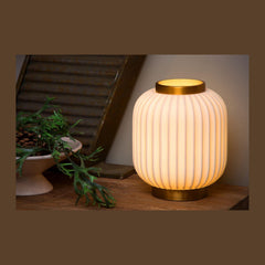 Lampe à poser Gosse blanche, porcelaine, H 23,8 cm
