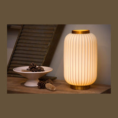 Lampe à poser Gosse blanche, porcelaine, H 33,7 cm