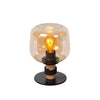 Lampe à poser Ilona ambrée et noire, verre