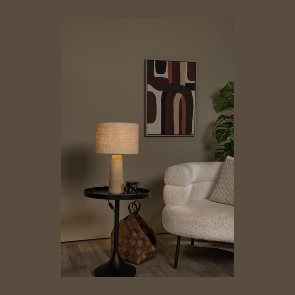 Lampe à poser Nimue taupe, lin