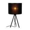 Lampe à poser Tagalog noire et bois clair, H 47 cm