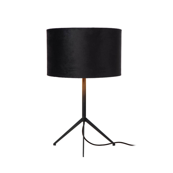 Lampe à poser Tondo noire, lin