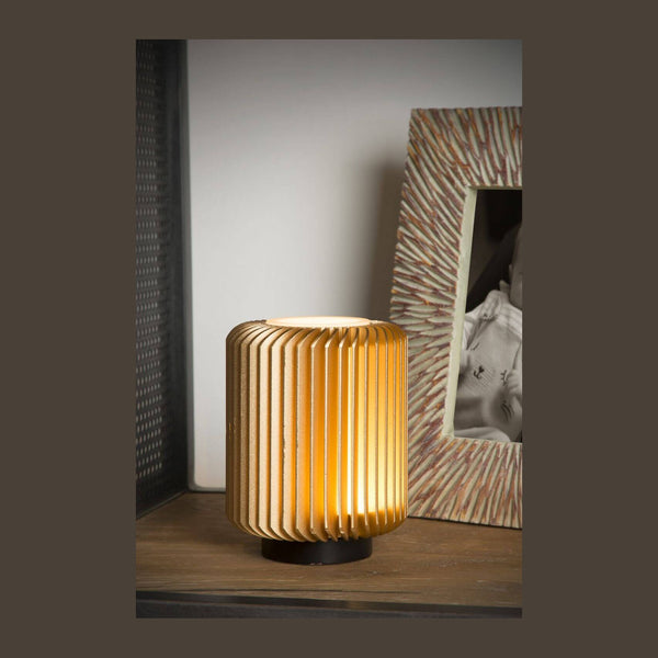 Lampe à poser Turbin dorée mat et noire