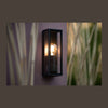 Applique extérieure Dukan noire, verre