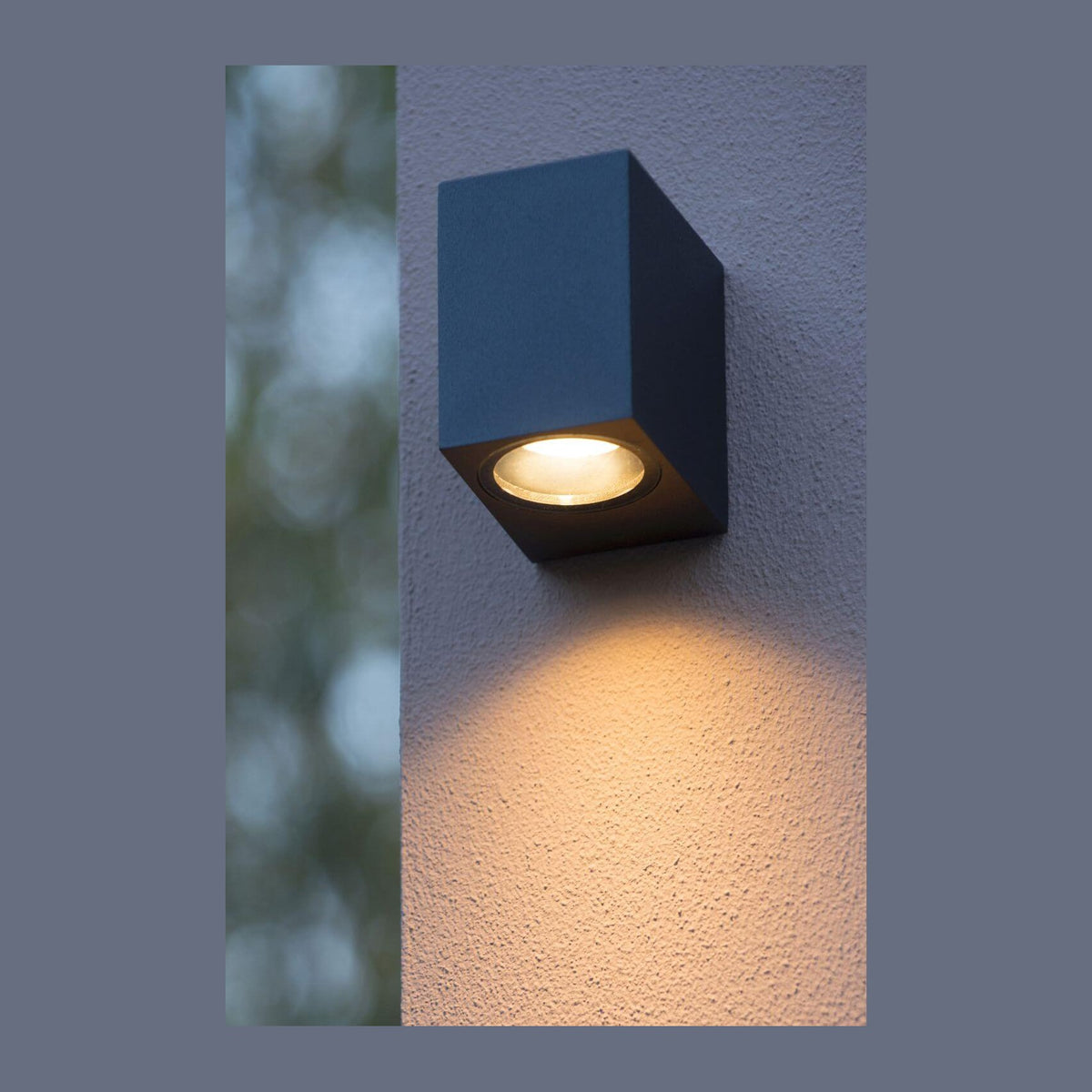 Applique extérieure Zaro noire, H 10 cm