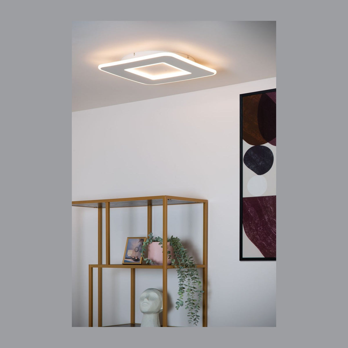 Plafonnier Axelle blanc, L 39,4 cm