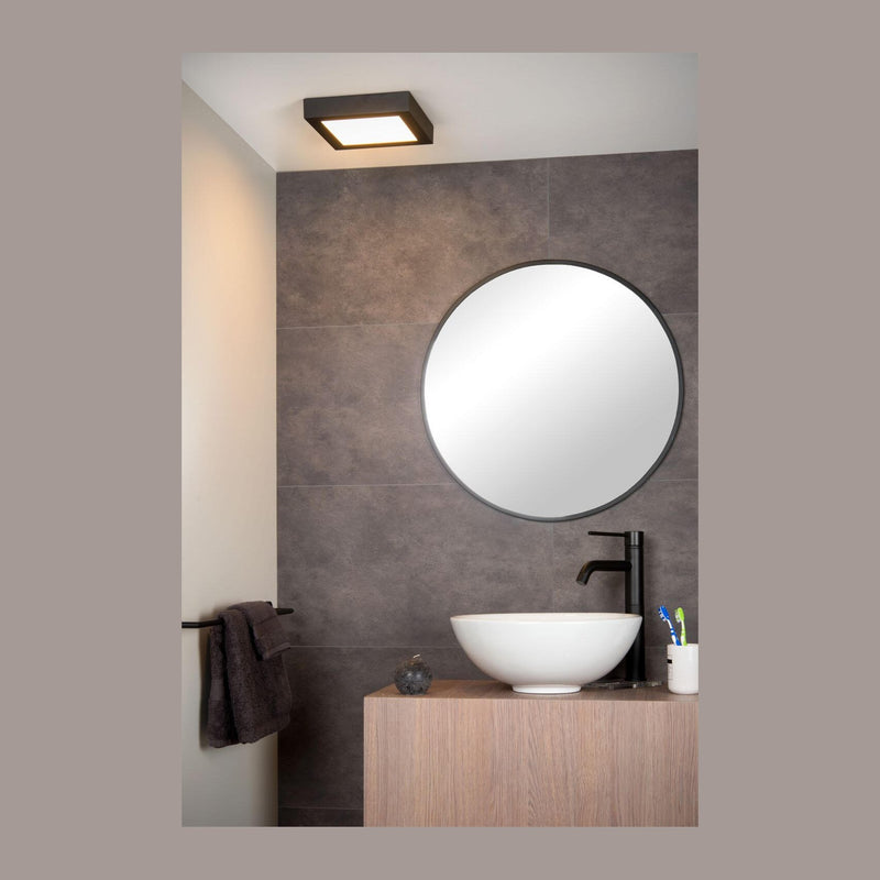 Plafonnier Brice noir, L 22 cm