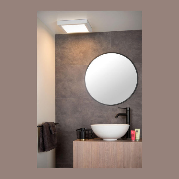 Plafonnier Brice blanc, L 30 cm