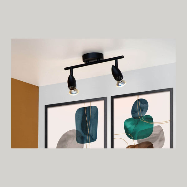 Plafonnier Caro 2 lumières noir