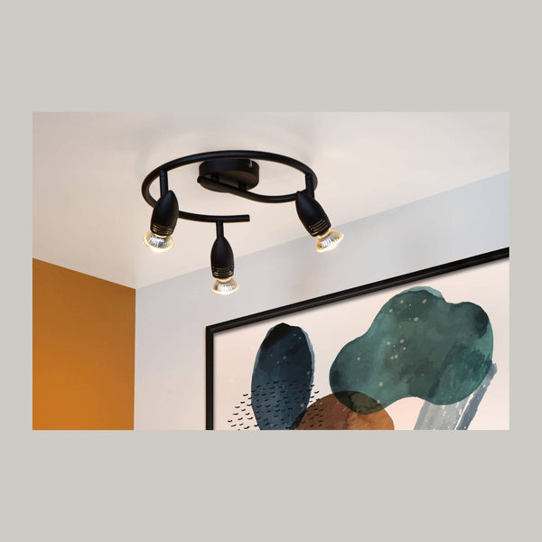 Plafonnier Caro 3 lumières noir