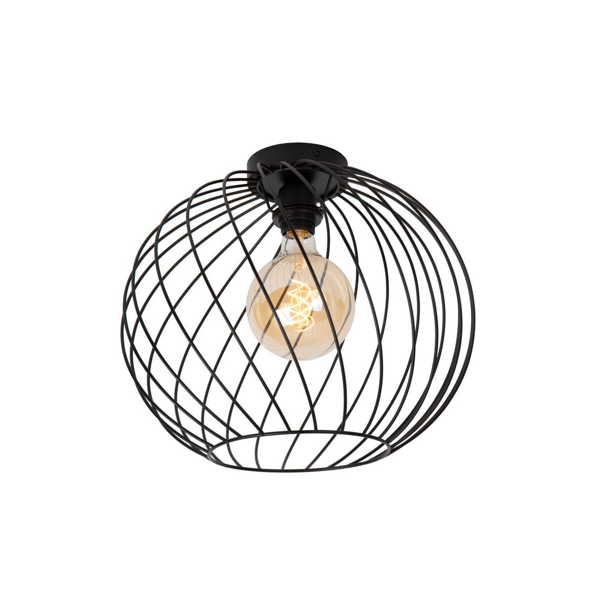 Plafonnier Danza noir, Ø 40 cm