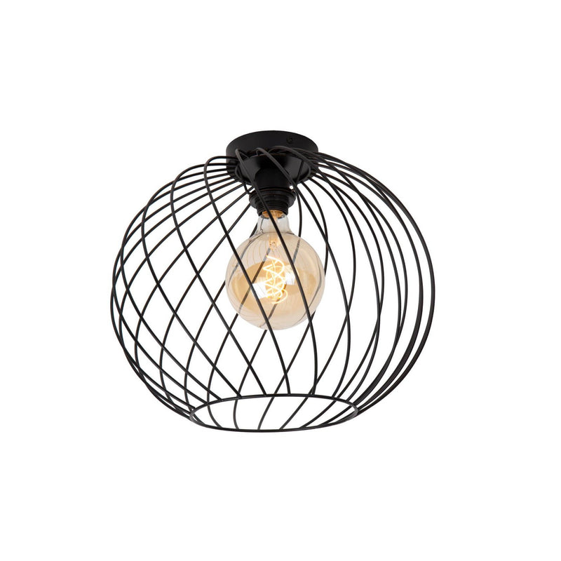 Plafonnier Danza noir, Ø 40 cm