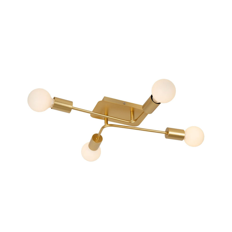 Plafonnier Lester 4 lumières doré mat