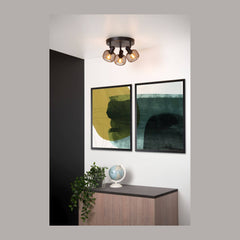 Plafonnier Maren 3 lumières noir