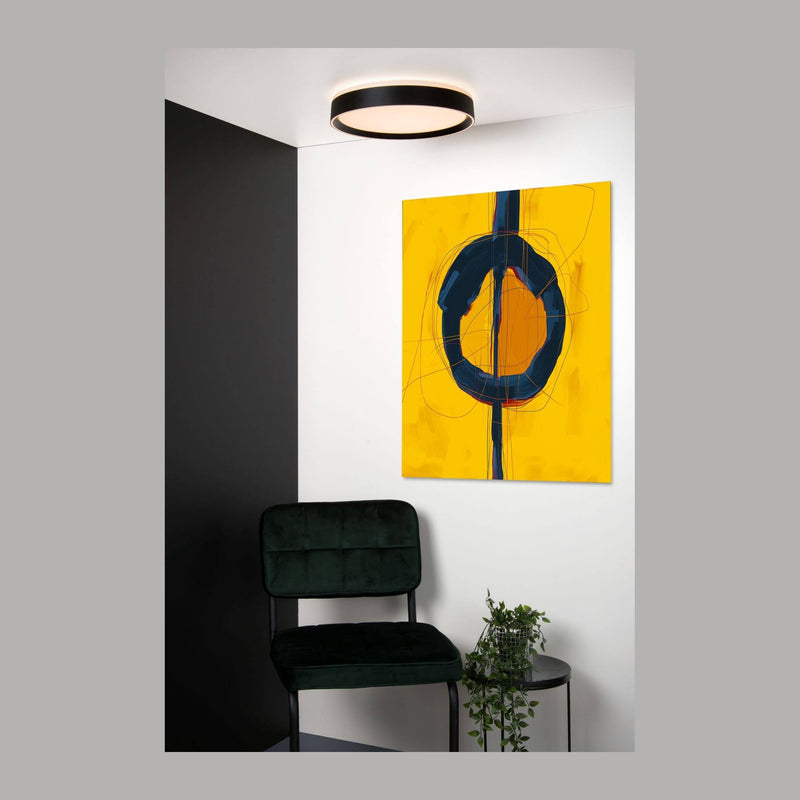 Plafonnier Nuria noir, Ø 30 cm