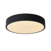 Plafonnier Unar noir et opale, Ø 30 cm
