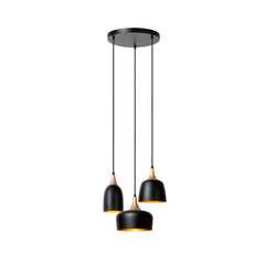 Suspension Chayanne 3 lumières noire