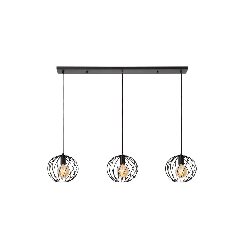 Suspension Danza 3 lumières noire (21428/03/30)