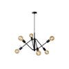 Suspension Lester 6 lumières noire