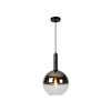 Suspension Marius noire et fumée, verre