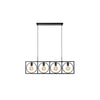 Suspension Suus 4 lumières noire