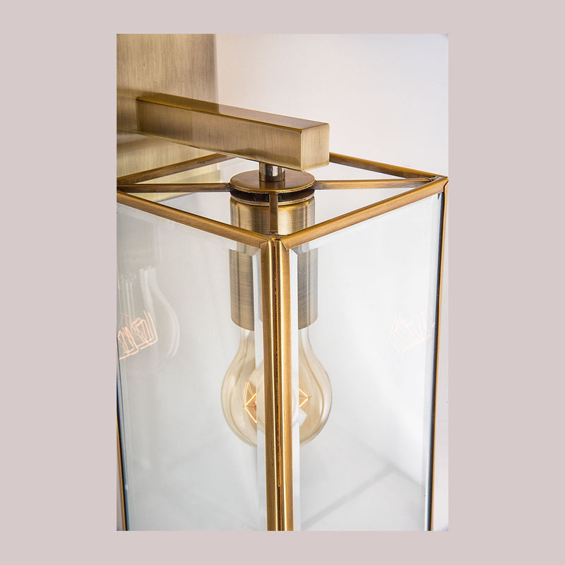 Applique murale Flavio laiton, verre