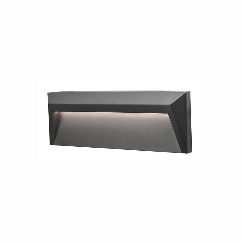 Applique extérieure Luton grise, L 23 cm