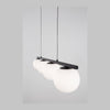 Suspension Joline noire, verre, H 120 cm