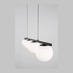 Suspension Joline noire, verre, H 120 cm