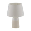 Lampe à poser Talia blanche, tissu