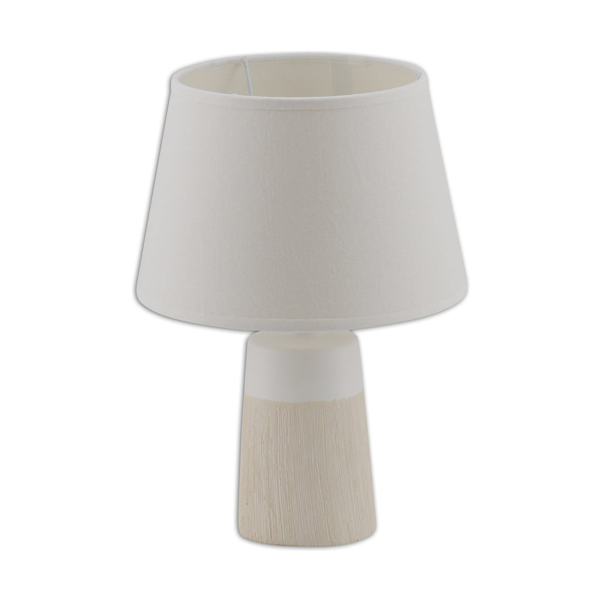 Lampe à poser Talia blanche, tissu