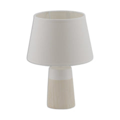 Lampe à poser Talia blanche, tissu