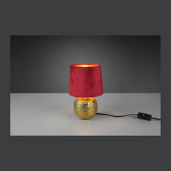Lampe à poser Sophia dorée et rouge, céramique