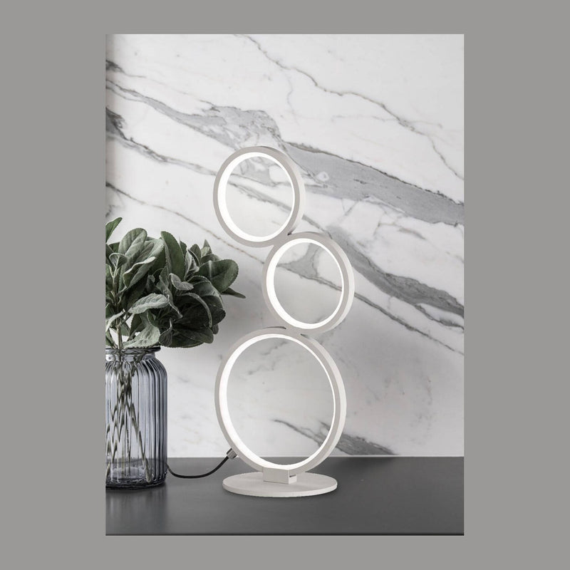 Lampe à poser Rondo blanche mat