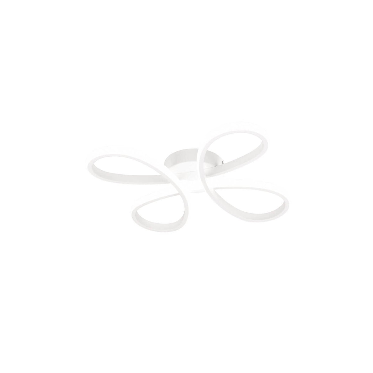 Plafonnier Fly blanc mat, L 40 cm