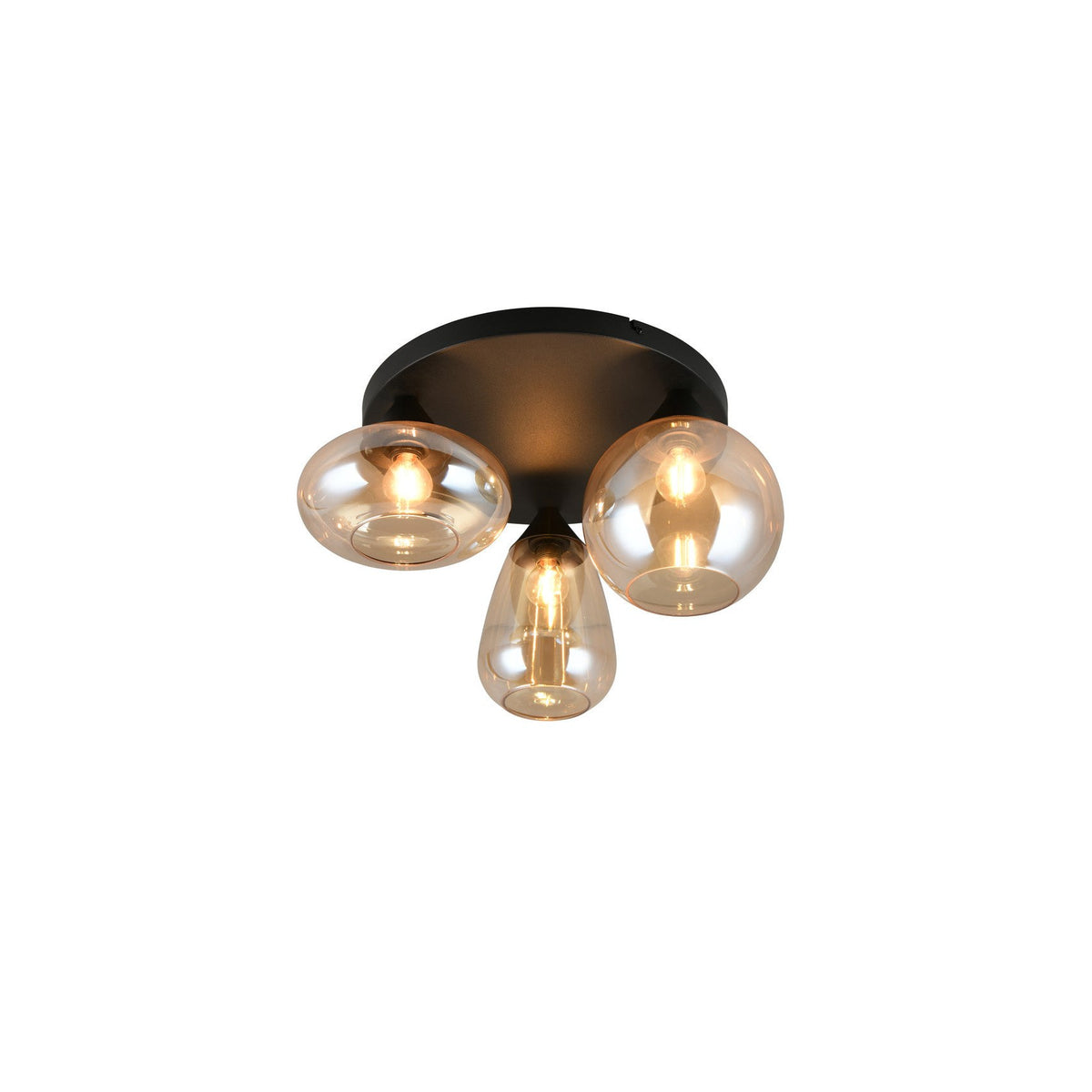 Plafonnier Lumina 3 lumières noir mat
