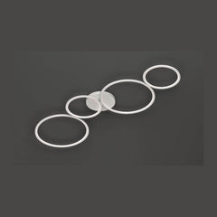 Plafonnier Rondo blanc mat, L 97 cm