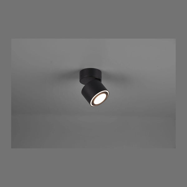 Plafonnier Taurus noir mat, L 10,9 cm