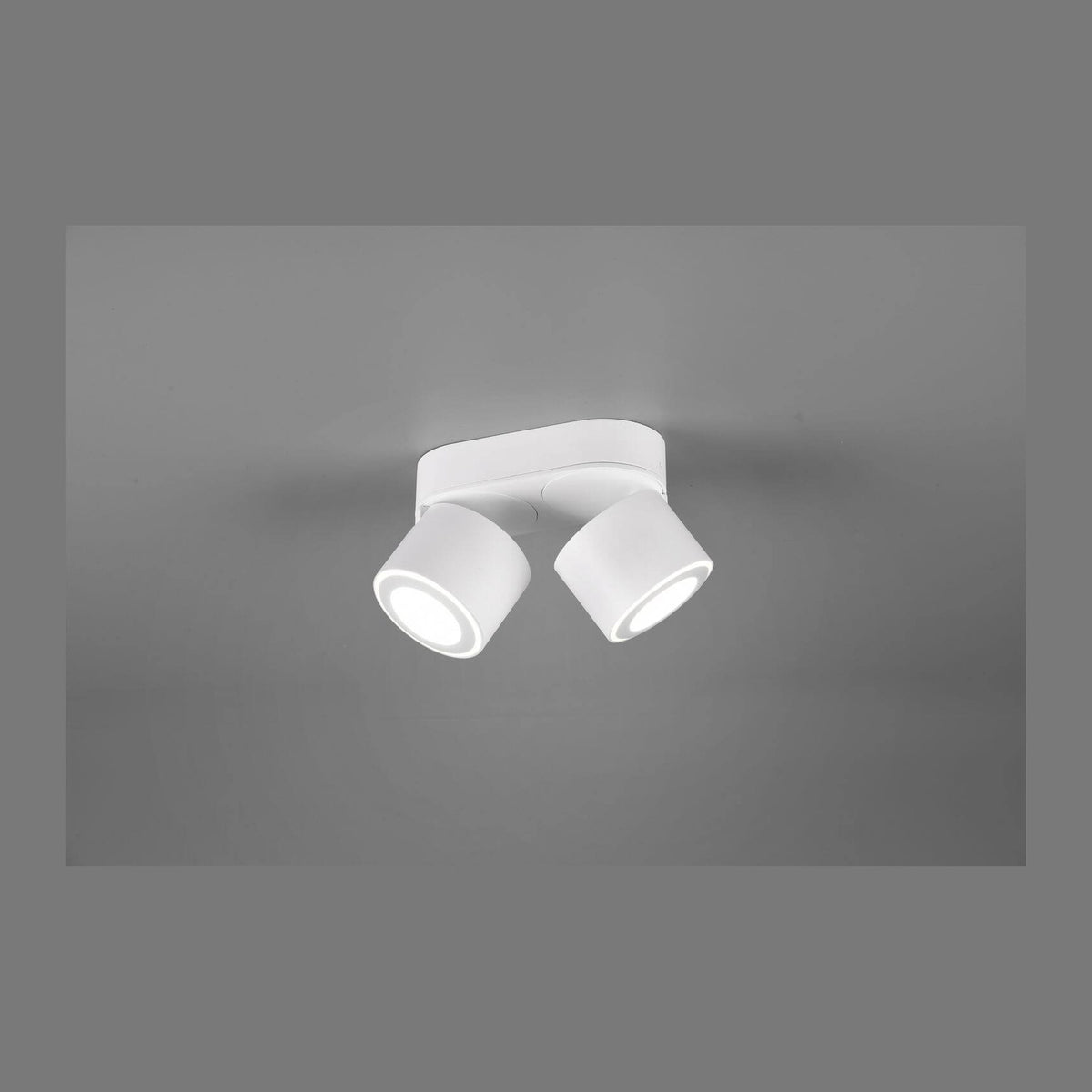 Plafonnier Taurus blanc mat, L 18 cm