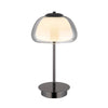 Lampe à poser Avila noire et chromée