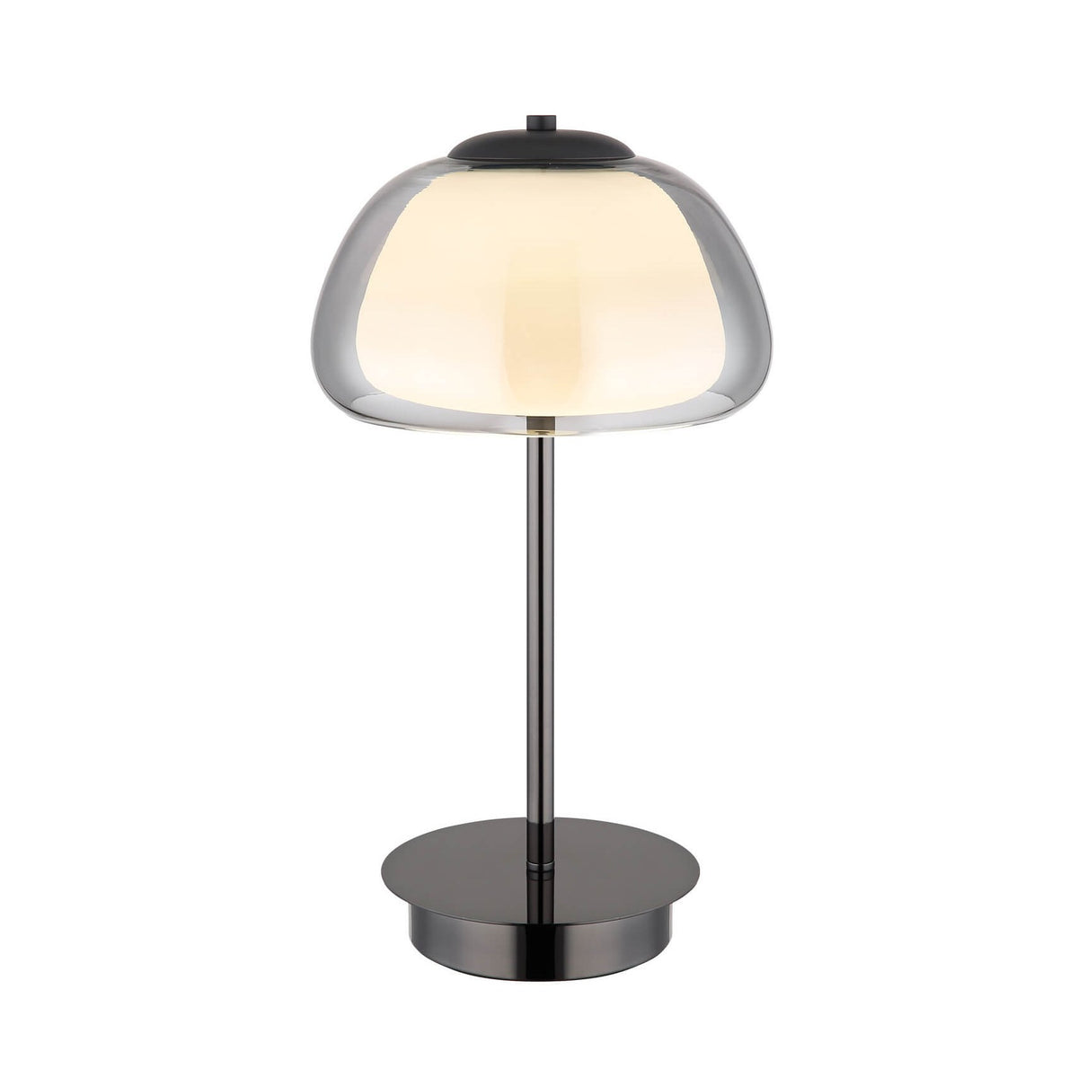 Lampe à poser Avila noire et chromée