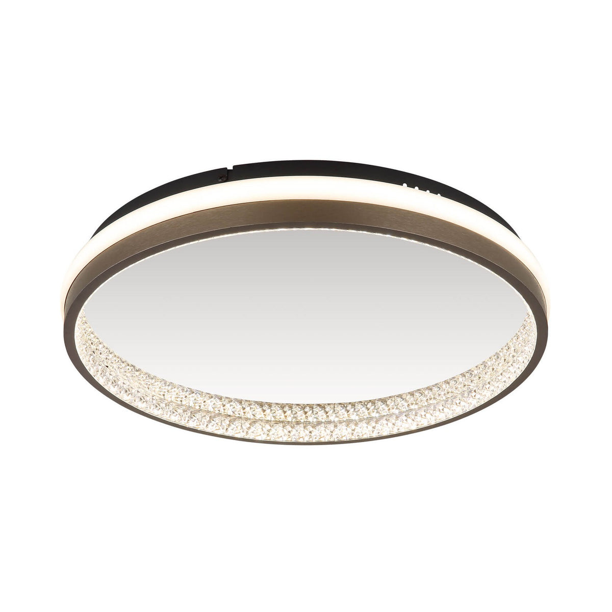 Plafonnier Della noir mat, Ø 39,7 cm