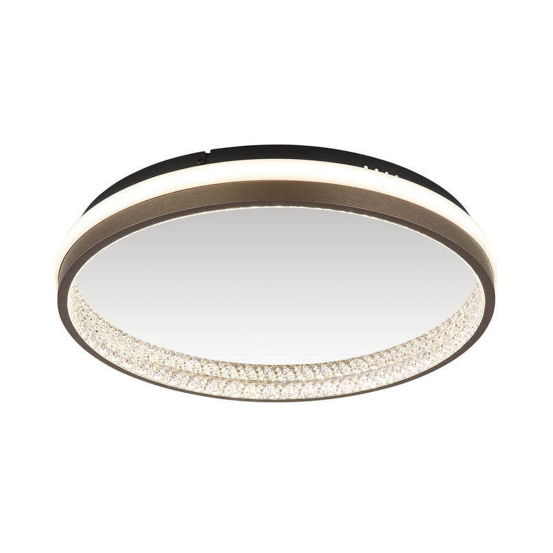 Plafonnier Della noir mat, Ø 39,7 cm