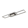 Plafonnier Saunders noir mat, L 96 cm