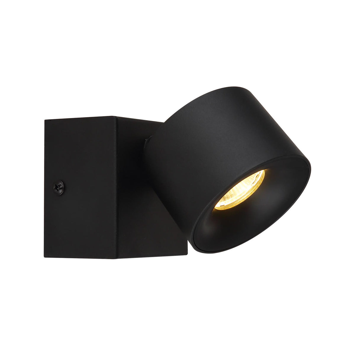 Spot Rae noir mat, L 13 cm