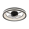 Ventilateur de plafond lumineux Gatian noir mat