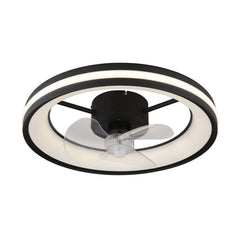 Ventilateur de plafond lumineux Gatian noir mat