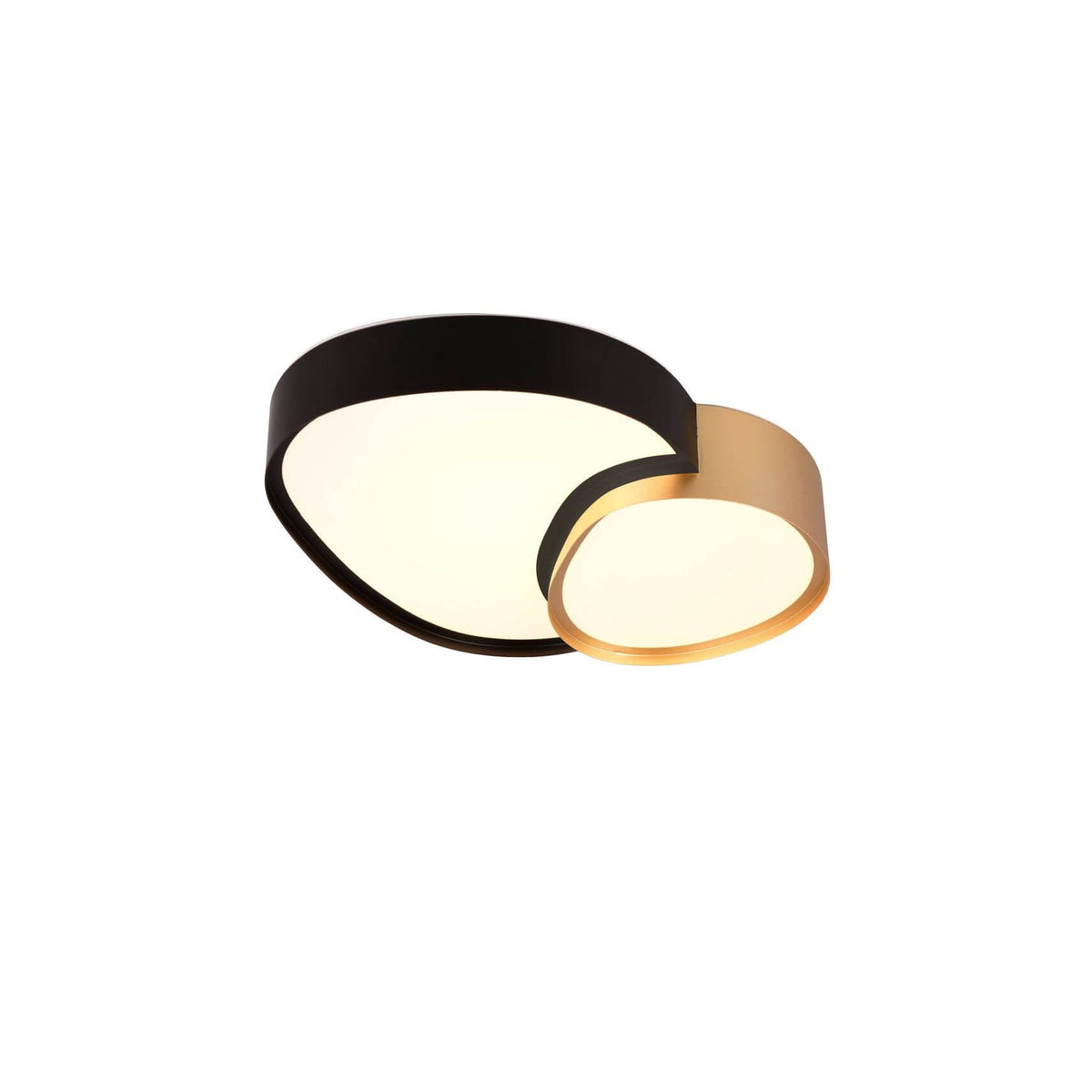 Plafonnier Rise noir et doré, L 43,5 cm