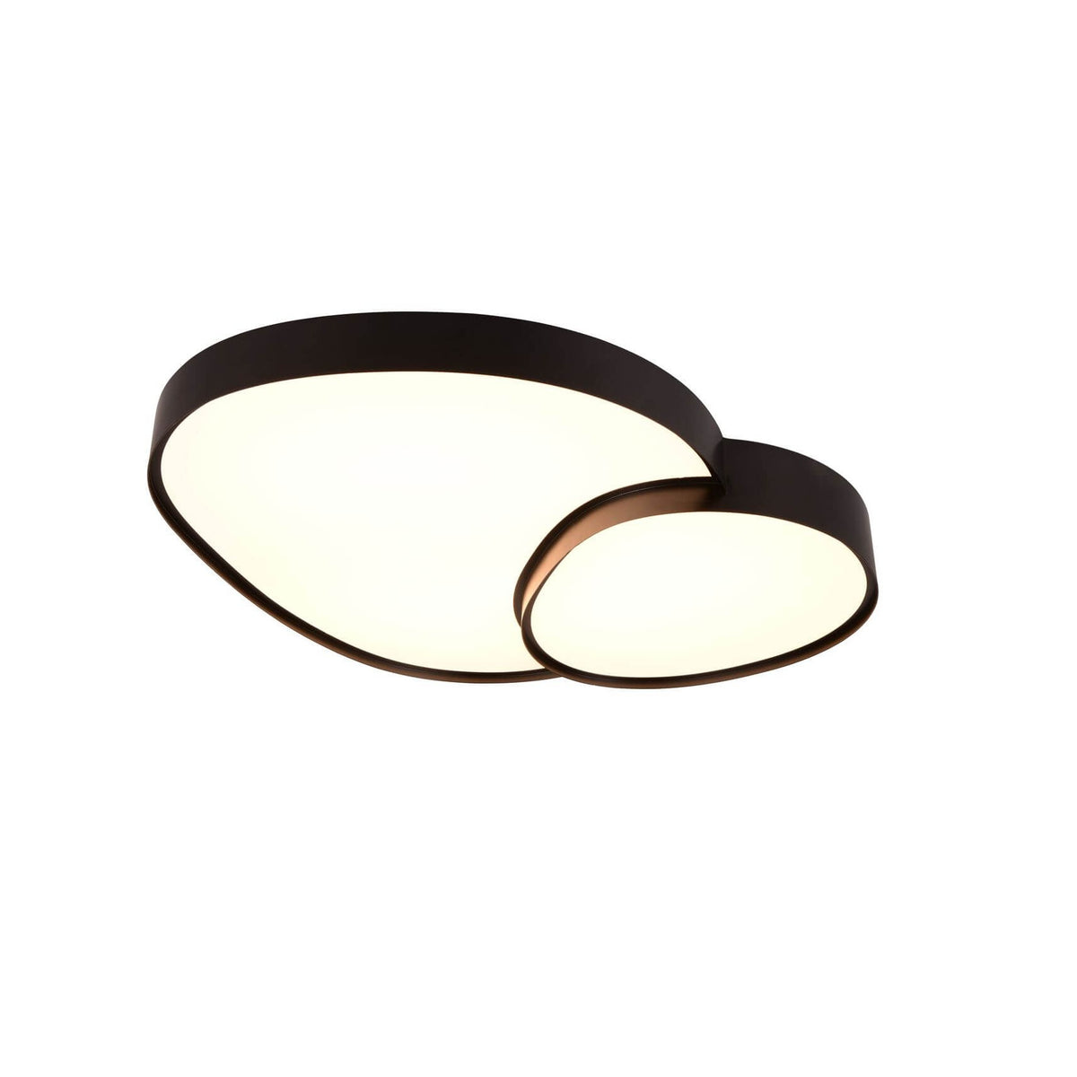 Plafonnier Rise noir mat, L 77 cm